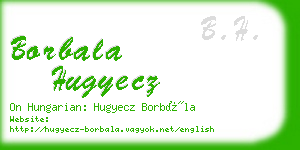 borbala hugyecz business card
